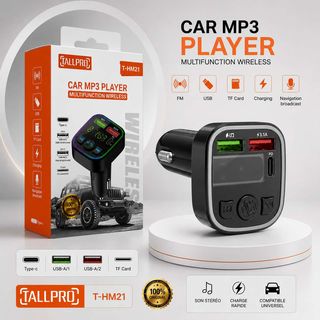 Kit FM de Voiture multifonction - Lecteur MP3 USB/TF & Chargeur Type-C