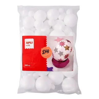 Boules en polystyrène tailles assorties 100 u.