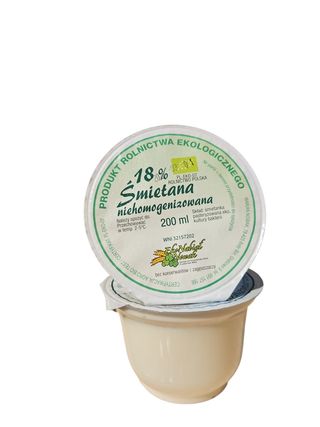Śmietana niehomogenizowana 18% 200ml Eko