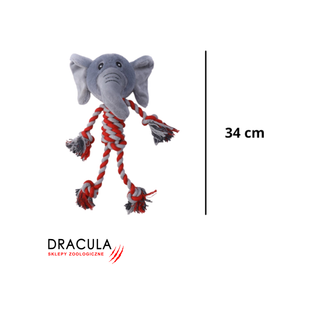 Pluszak z sznurkowym ciałem słoń 34cm