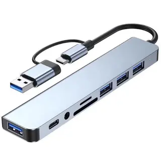 Adaptateur hub USB 8 en 1 BC1.2