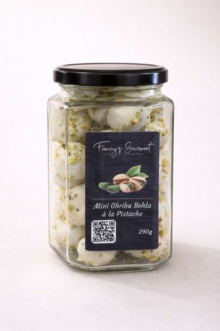 Mini ghriba behla enrobée à la pistache 290g